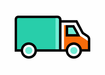 Simple Truck Icon - Vector Illustration