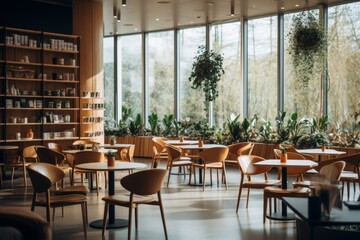 Obraz premium Interior of a modern empty cafe