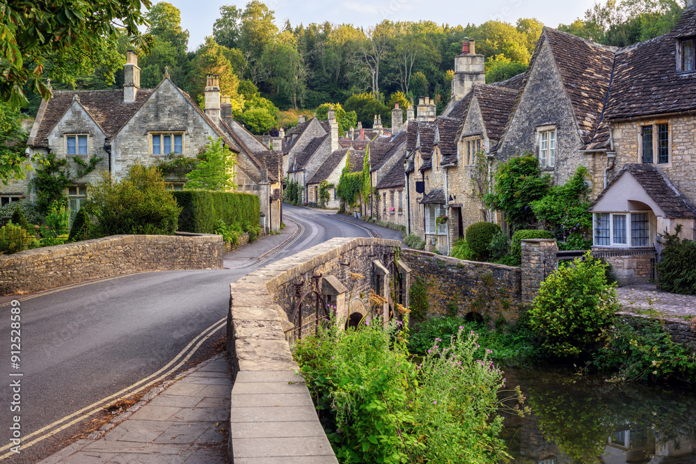 Poster Castle Combe village in Cotswolds, England