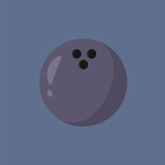 bowling ball in flat vector design.