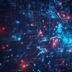 Obraz premium Abstract Circuitry Network