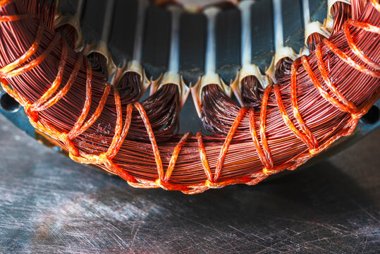 Copper winding of stator the electric motor