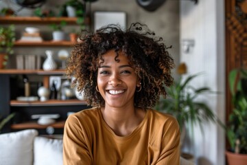 Portrait of a smiling female African American interior designer