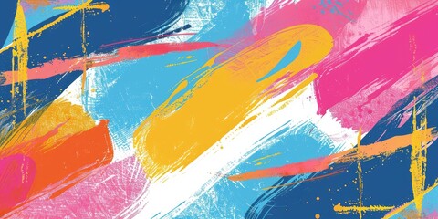 Fototapeta premium Abstract painting with vibrant colors.