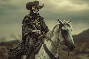 Dramatic western movie scene personage harsh brutal cowboy beautiful cowgirl, Generative AI