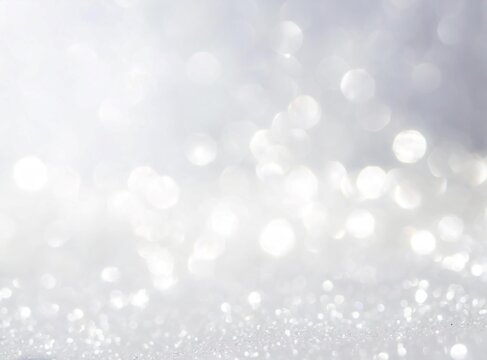 A brilliant blurry white background for a festive mood. Template for greeting card..