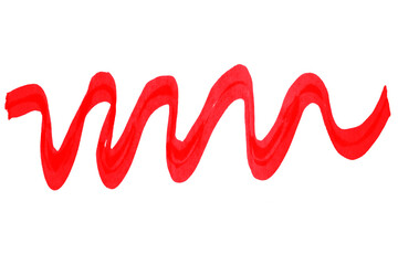 Red brush strokes on transparent background.