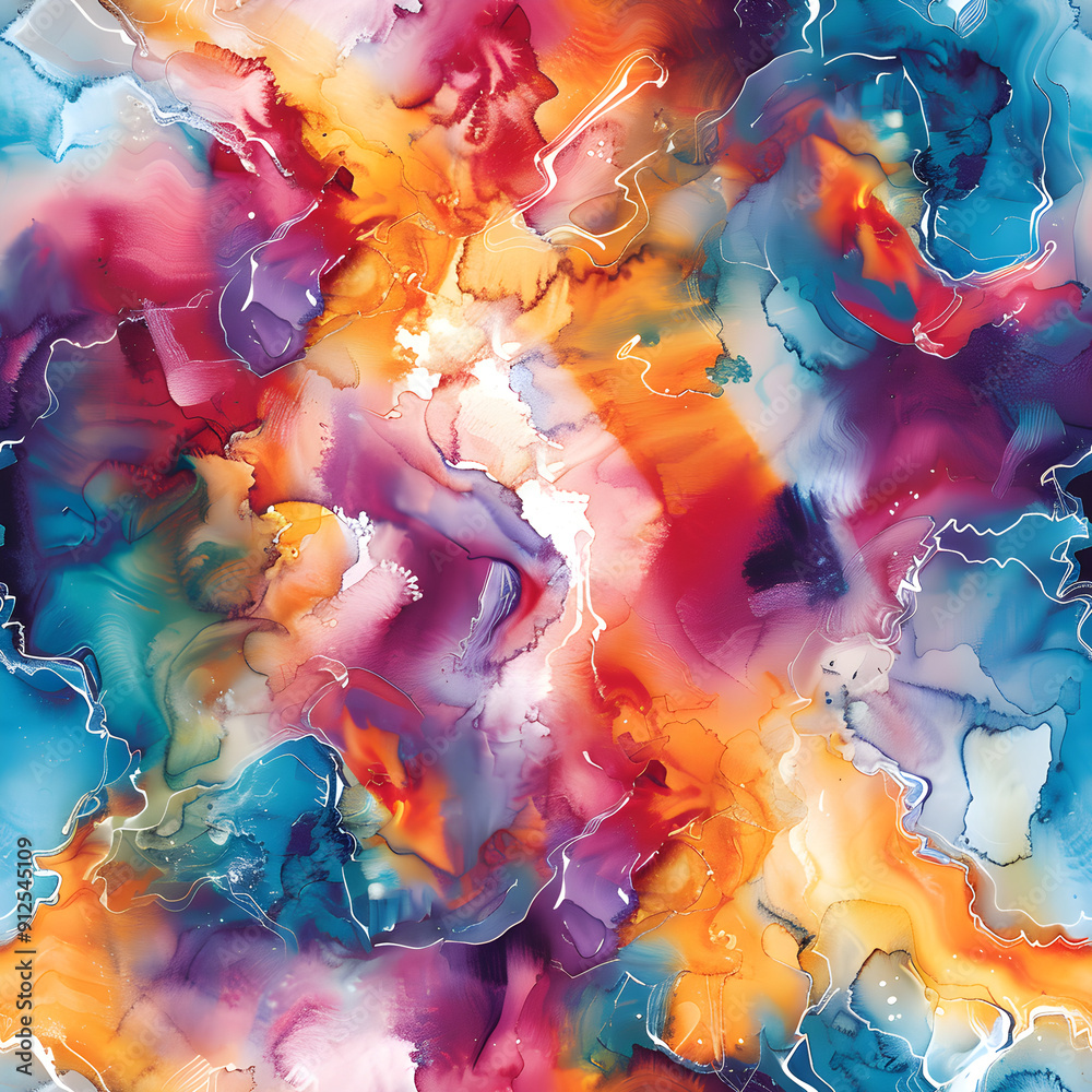 Poster colorful abstract background showing fluid painting technique