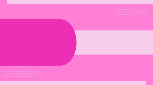 Animation Youtube Thumbnail Pink Background and Shapes, and line. 4k Animation
