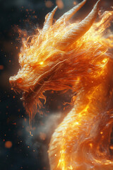 Fototapeta premium yellow dragon