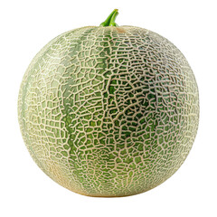 Obraz premium A fresh, healthy melon with a distinctive netted texture showcasing its natural beauty and vibrant colors.