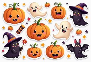 Halloween Sticker Pack: Cute & Bubbly Designs