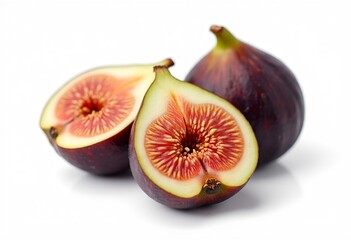 High-Quality Image of a Juicy Half Fig: Ideal for Culinary, Botanical, and Marketing Materials