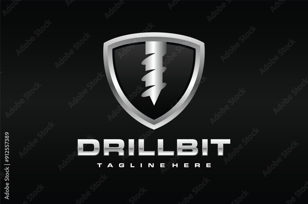 Poster drill bit shield logo