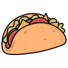 illustration of a taco 