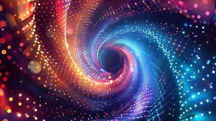 Obraz premium A colorful spiral with a black hole in the middle