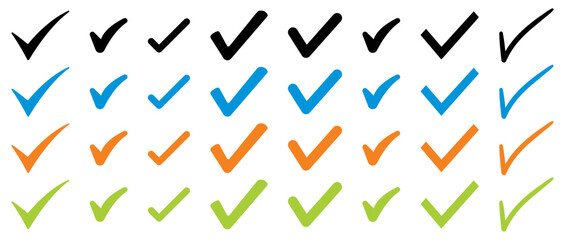 Set of Green check mark icon.eps