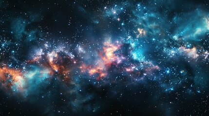 Fototapeta premium A Cosmic Tapestry of Nebulae and Stars