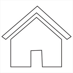 Home icon. House symbol. Real estate objects and houses black icon. Vector illustration. isolated on white background.  EPS 10/AI