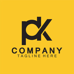 Fototapeta premium Initial Letter PK Logo Design Vector Template.