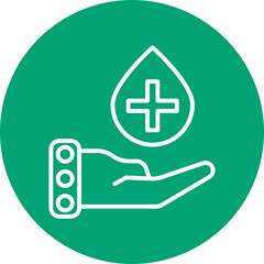 Obraz premium Hydrotherapy line circle icon