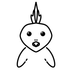 Animal faces vector for decorate. Bird face. Bird icon.