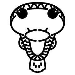 Animal faces vector for decorate. Fish face, fish cartoon.