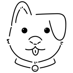 Animal faces vector for decorate. Dog face