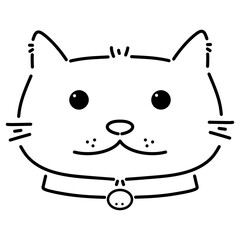 Animal faces vector for decorate. Cat face