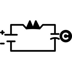 Simple Capacitor Circuit Icon