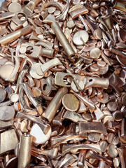 Scrap copper punching's from an industrial stamping process