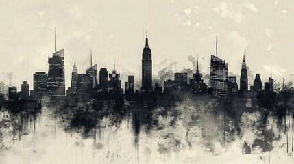 Obraz premium Celebrate the unique silhouettes that create the iconic profile of a city skyline