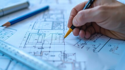 Exploring blueprint symbols reveals standardized icons and notations representing doors, windows, electrical outlets, and plumbing fixtures.