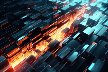 Obraz premium City of Neon Dreams Cyberpunk Chronicles