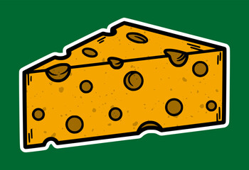 vector Illustration of a cheese