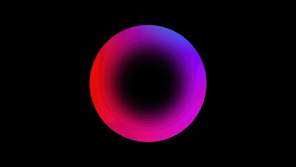 Multicolored flat sphere. Computer generated 3d render