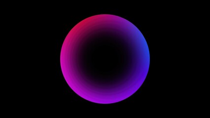 Multicolored flat sphere. Computer generated 3d render