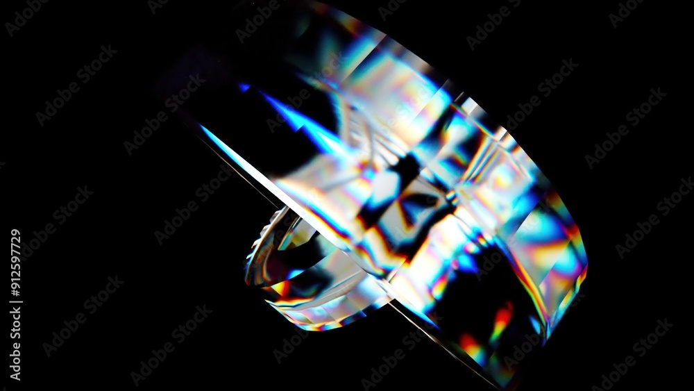 Poster glass circle element. computer generated 3d render