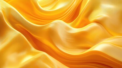 Fototapeta premium Abstract 3D golden yellow background with smooth waves and flowing lines, perfect for dynamic and modern designs.