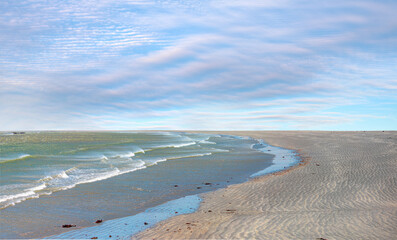 Namib desert with Atlantic ocean meets near Skeleton coast - 
Namibia, South Africa