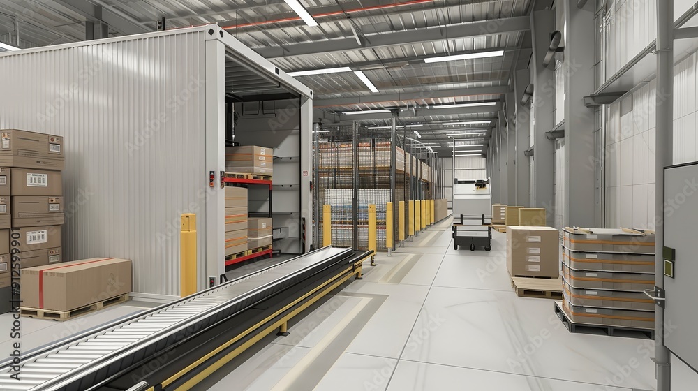 Poster the integration of loading docks with automated conveyor systems and robotic palletizers enhances ma