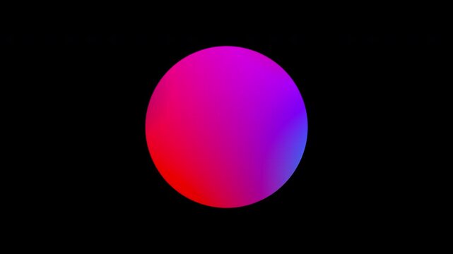 Multicolored flat sphere. Computer generated 3d render