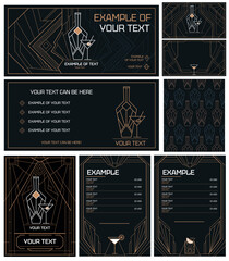 Obraz premium art deco style brand illustrations