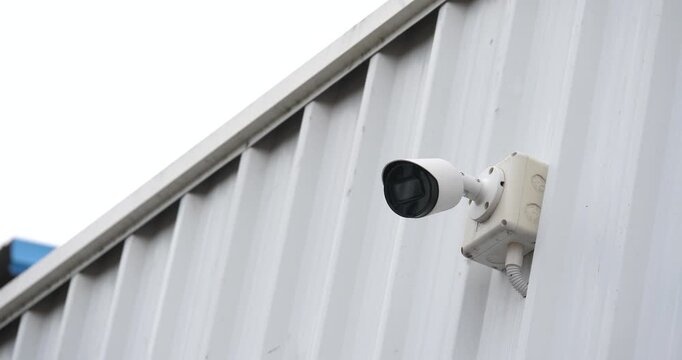 security camera on a wall,cctv security camera