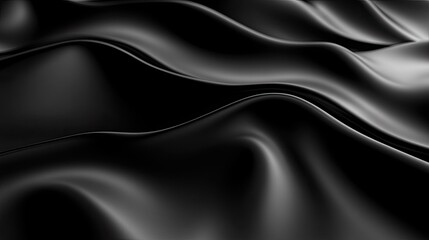 Fototapeta premium Minimalist 3D black background with soft shadows and clean lines, perfect for elegant and professional visuals.