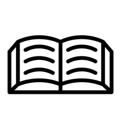open book line icon