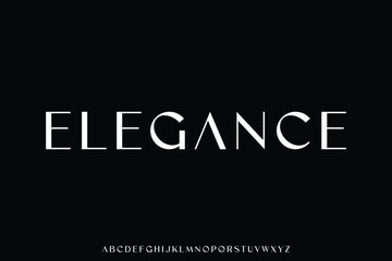 Elegance luxury high contrast sans serif alphabet display font vector