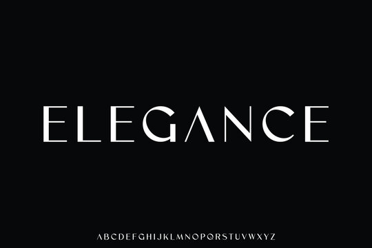 Elegance luxury high contrast sans serif alphabet display font vector