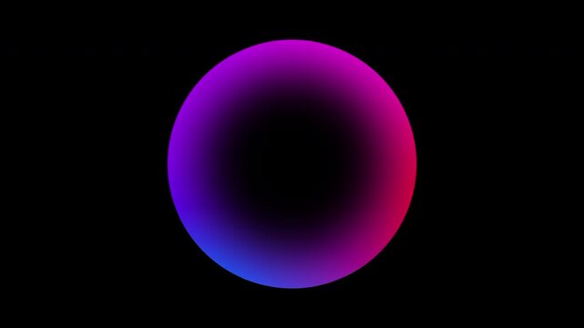 Multicolored flat sphere. Computer generated 3d render