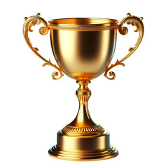 Cut out Winner Golden Trophy Cup: Isolated on Transparent background